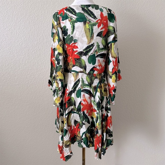 ALICE + OLIVIA Marva Floral Print Multicolor Tropical Belted Mini Dress Sz. XS - Picture 10 of 15